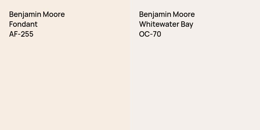 Benjamin Moore Fondant vs. Benjamin Moore Whitewater Bay