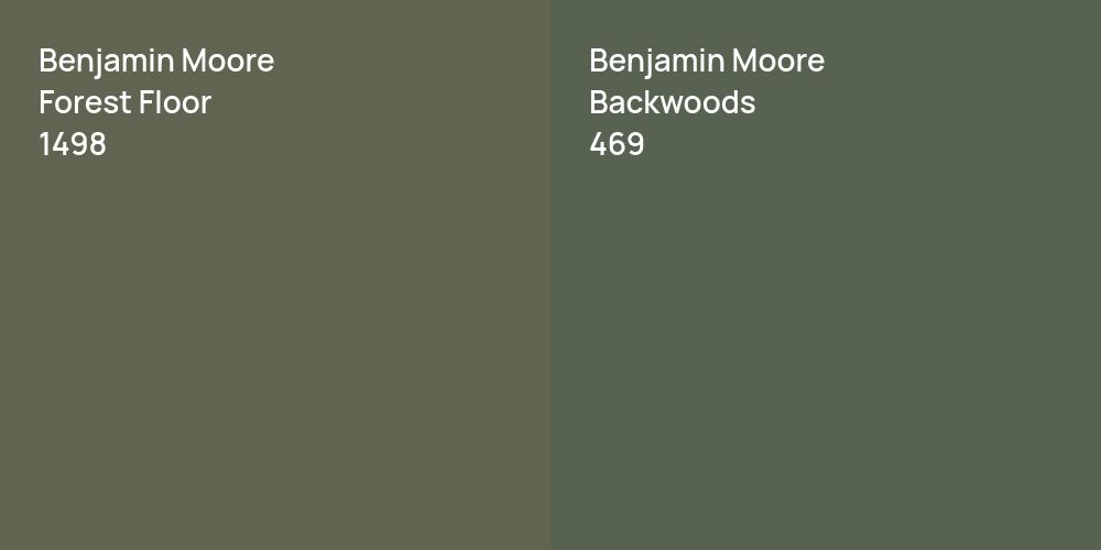 Benjamin Moore Forest Floor vs. Benjamin Moore Backwoods