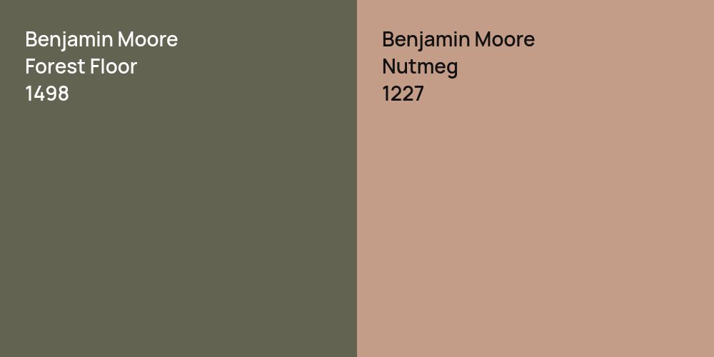 Benjamin Moore Forest Floor vs. Benjamin Moore Nutmeg