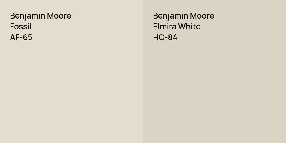 Benjamin Moore Fossil vs. Benjamin Moore Elmira White