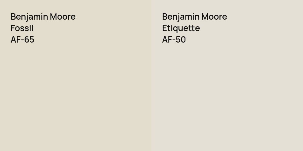 Benjamin Moore Fossil vs. Benjamin Moore Etiquette