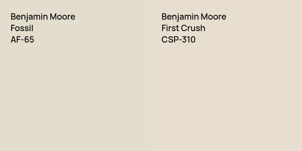 Benjamin Moore Fossil vs. Benjamin Moore First Crush