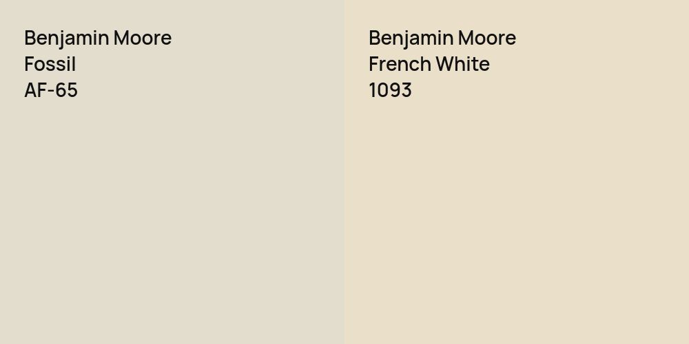 Benjamin Moore Fossil vs. Benjamin Moore French White