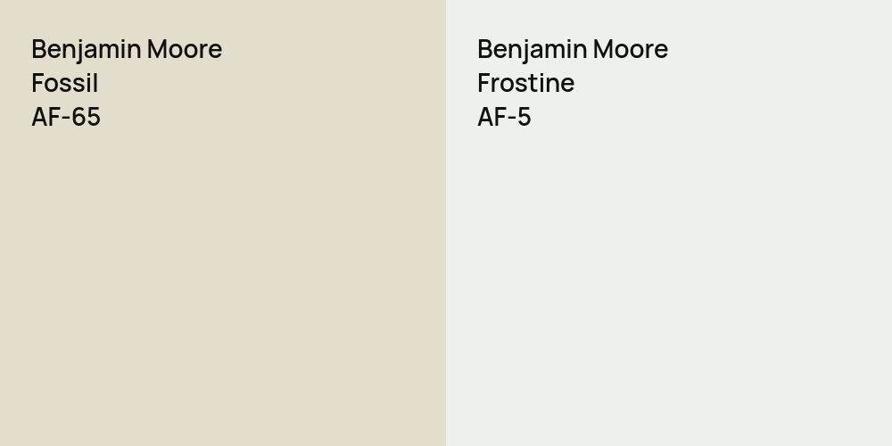 Benjamin Moore Fossil vs. Benjamin Moore Frostine