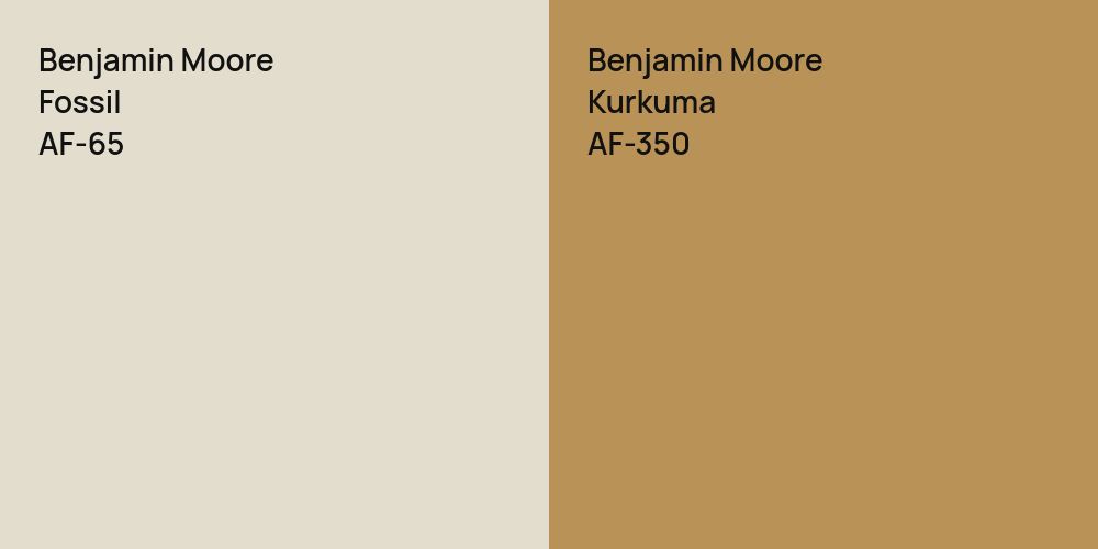 Benjamin Moore Fossil vs. Benjamin Moore Kurkuma