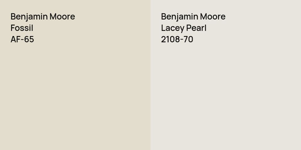 Benjamin Moore Fossil vs. Benjamin Moore Lacey Pearl