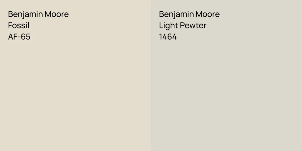 Benjamin Moore Fossil vs. Benjamin Moore Light Pewter