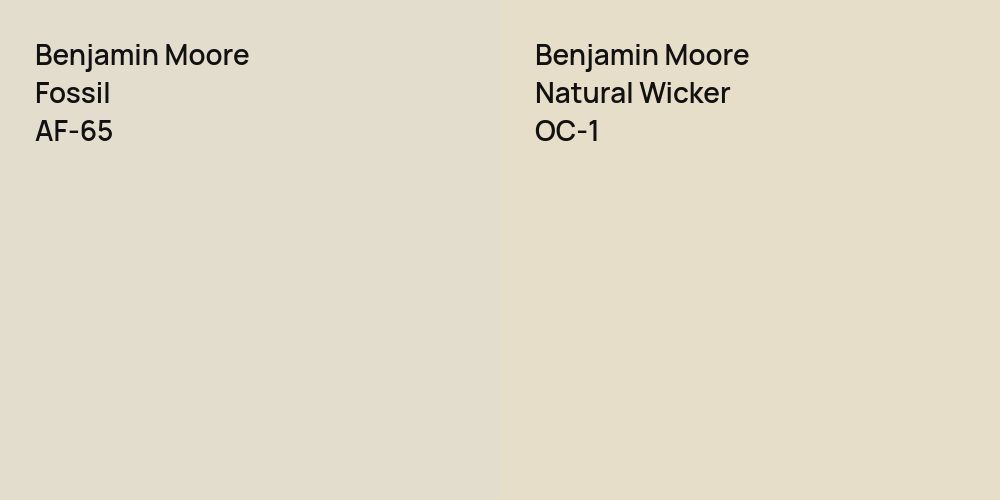 Benjamin Moore Fossil vs. Benjamin Moore Natural Wicker