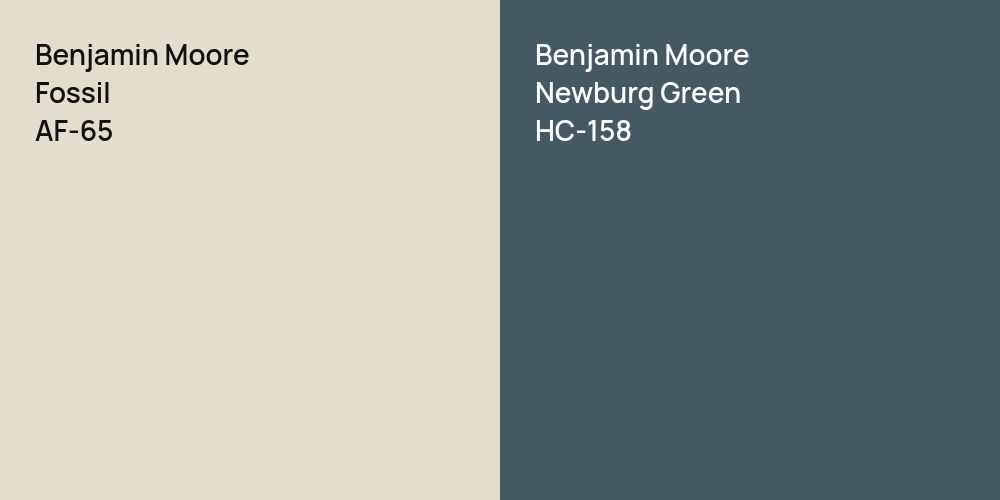 Benjamin Moore Fossil vs. Benjamin Moore Newburg Green