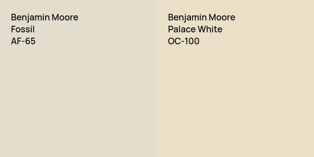 Benjamin Moore Fossil vs. Benjamin Moore Palace White