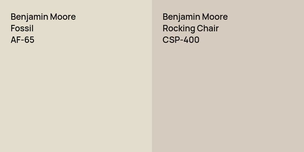 Benjamin Moore Fossil vs. Benjamin Moore Rocking Chair