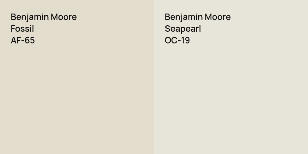 Benjamin Moore Fossil vs. Benjamin Moore Seapearl