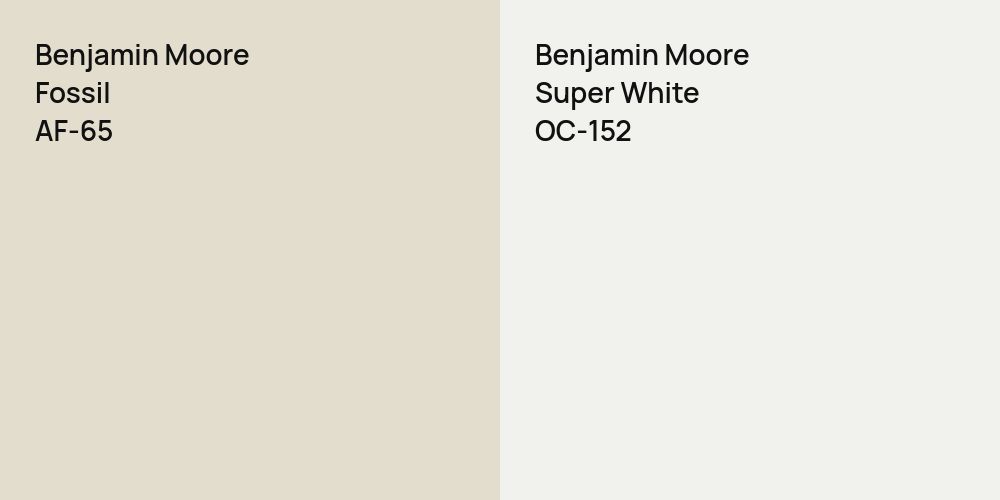 Benjamin Moore Fossil vs. Benjamin Moore Super White