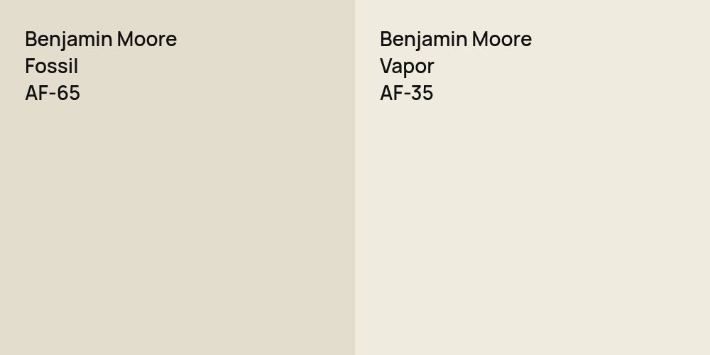 Benjamin Moore Fossil vs. Benjamin Moore Vapor