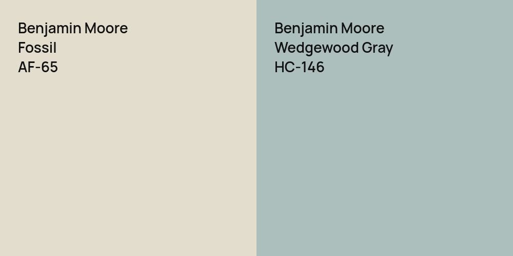 Benjamin Moore Fossil vs. Benjamin Moore Wedgewood Gray