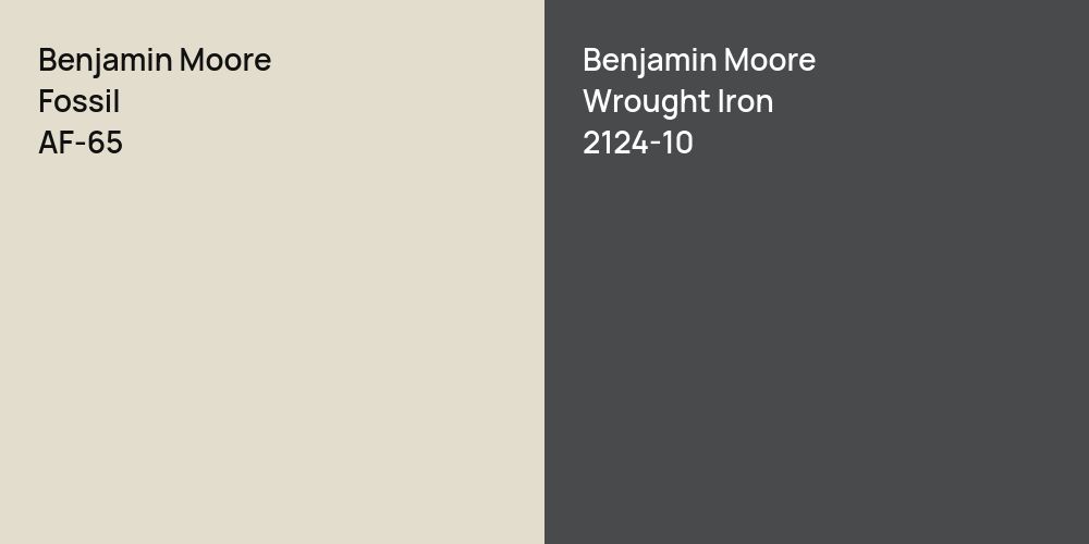 Benjamin Moore Fossil vs. Benjamin Moore Wrought Iron