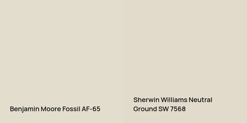 Benjamin Moore Fossil vs. Sherwin Williams Neutral Ground