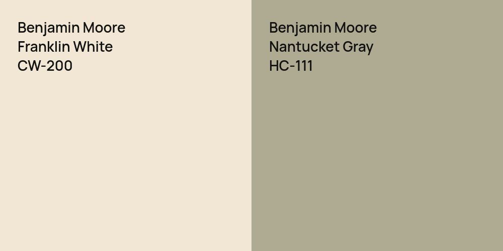 Benjamin Moore Franklin White vs. Benjamin Moore Nantucket Gray