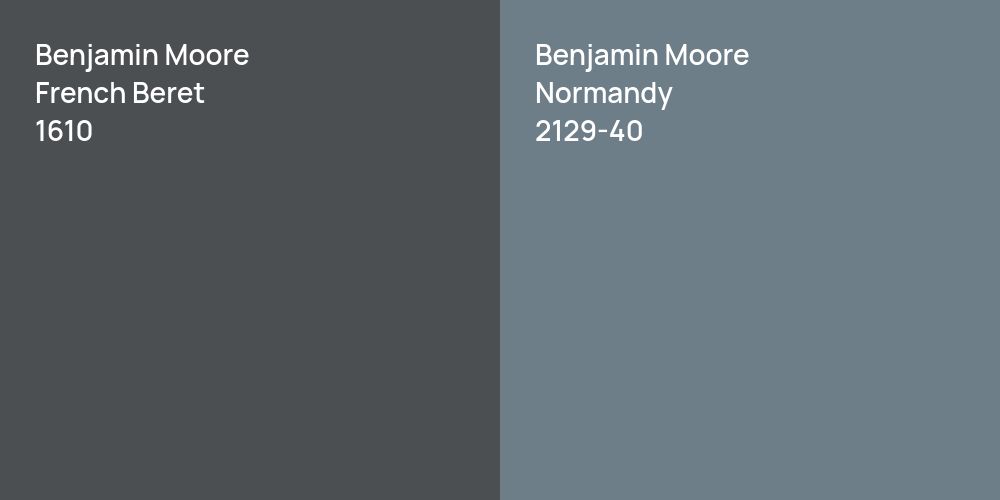 Benjamin Moore French Beret vs. Benjamin Moore Normandy