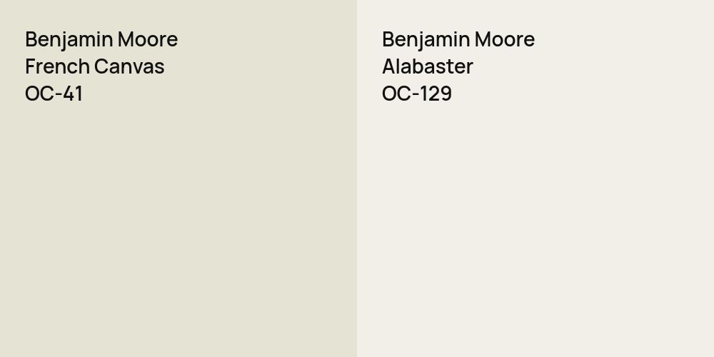 Benjamin Moore French Canvas vs. Benjamin Moore Alabaster