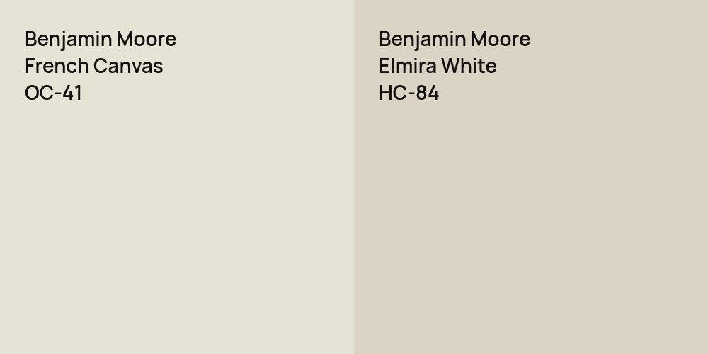 Benjamin Moore French Canvas vs. Benjamin Moore Elmira White