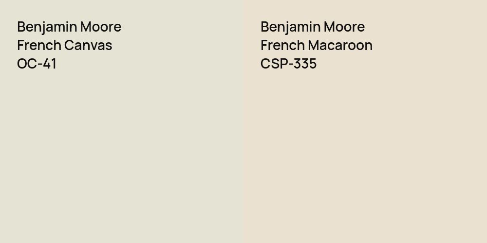 Benjamin Moore French Canvas vs. Benjamin Moore French Macaroon