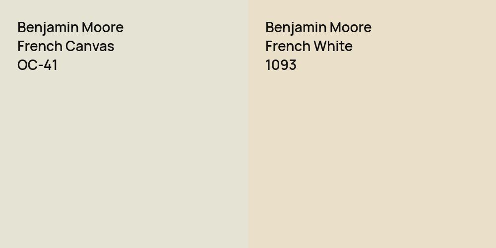 Benjamin Moore French Canvas vs. Benjamin Moore French White