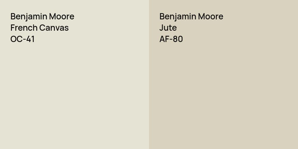 Benjamin Moore French Canvas vs. Benjamin Moore Jute