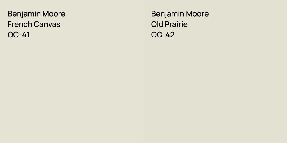 Benjamin Moore French Canvas vs. Benjamin Moore Old Prairie