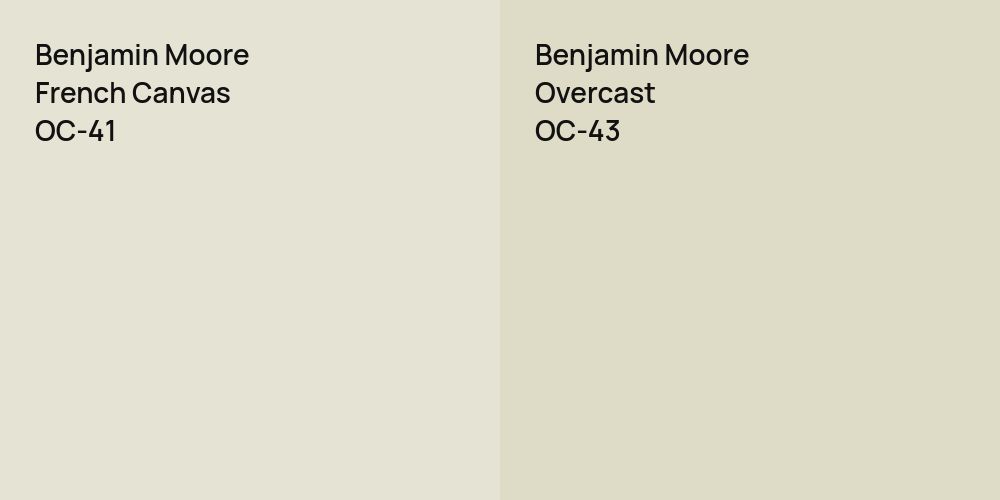 Benjamin Moore French Canvas vs. Benjamin Moore Overcast