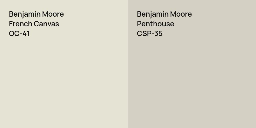 Benjamin Moore French Canvas vs. Benjamin Moore Penthouse