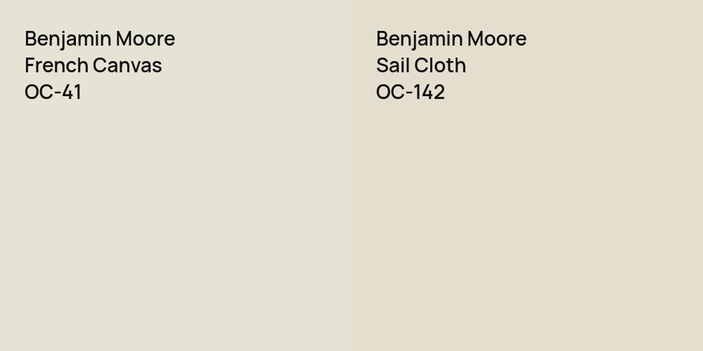 Benjamin Moore French Canvas vs. Benjamin Moore Sail Cloth