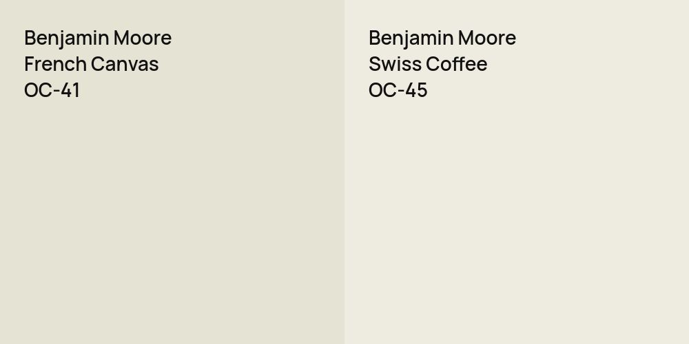 Benjamin Moore French Canvas vs. Benjamin Moore Swiss Coffee