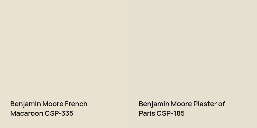 Benjamin Moore French Macaroon vs. Benjamin Moore Plaster of Paris