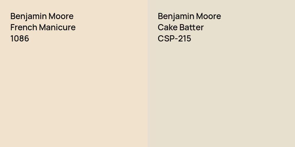 Benjamin Moore French Manicure vs. Benjamin Moore Cake Batter