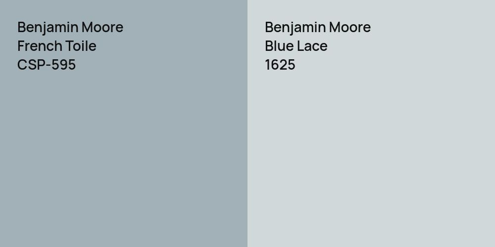 Benjamin Moore French Toile vs. Benjamin Moore Blue Lace