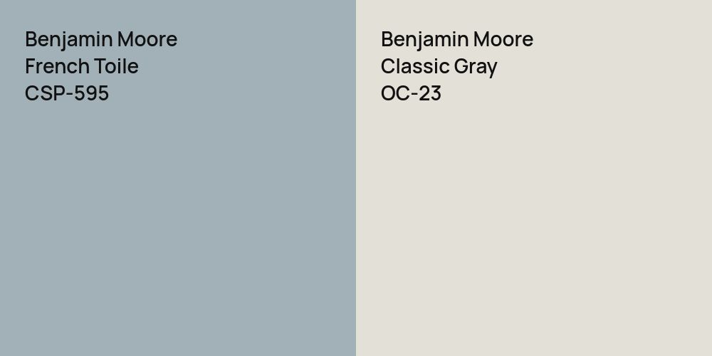 Benjamin Moore French Toile vs. Benjamin Moore Classic Gray