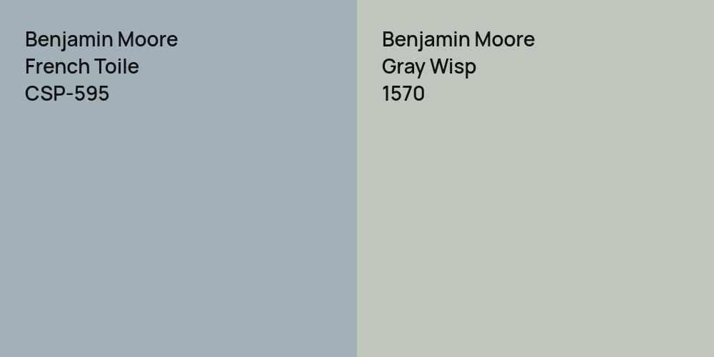 Benjamin Moore French Toile vs. Benjamin Moore Gray Wisp