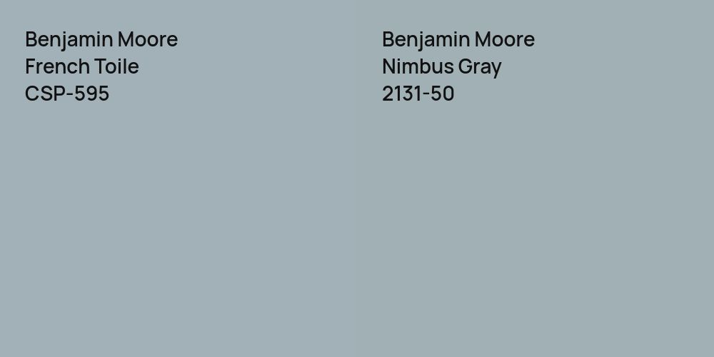 Benjamin Moore French Toile vs. Benjamin Moore Nimbus Gray