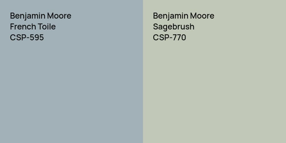 Benjamin Moore French Toile vs. Benjamin Moore Sagebrush