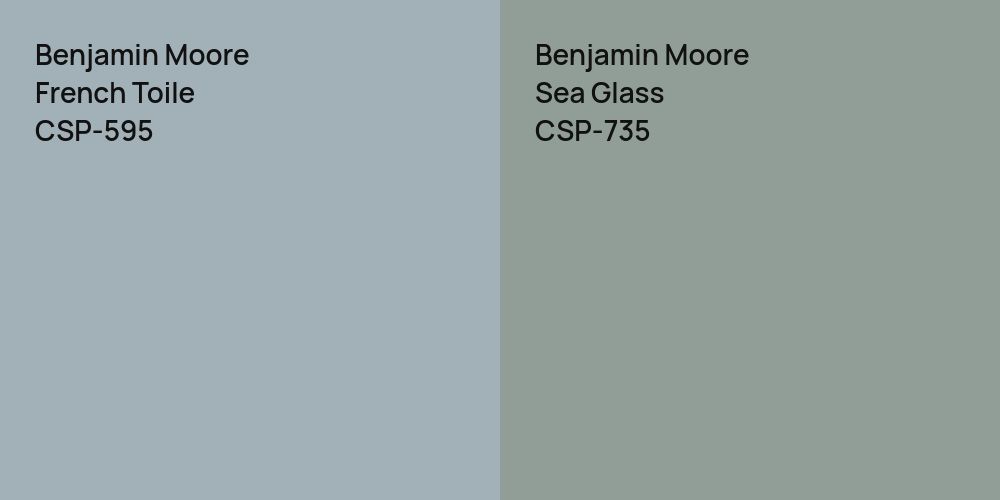 Benjamin Moore French Toile vs. Benjamin Moore Sea Glass