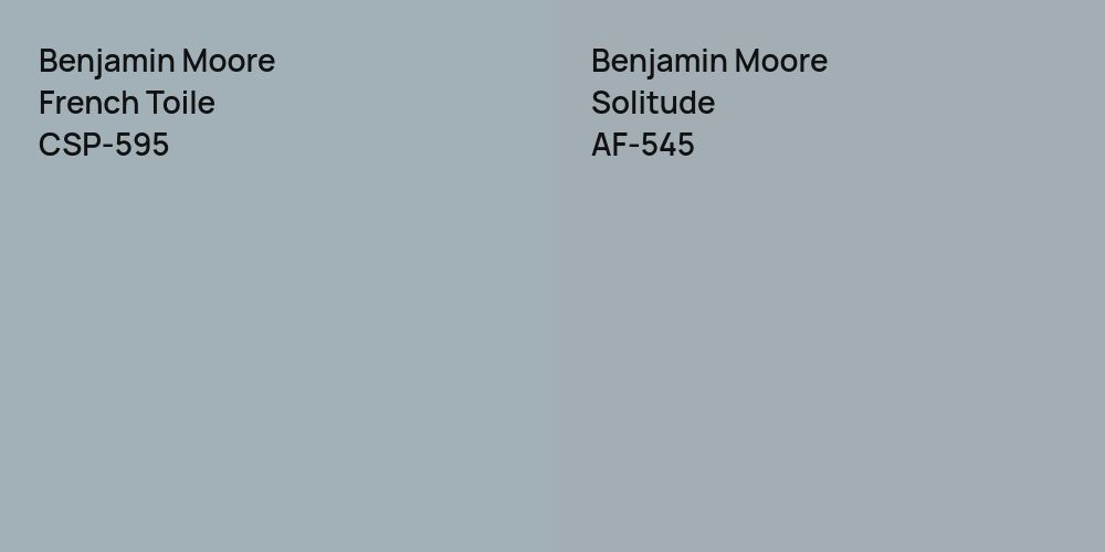 Benjamin Moore French Toile vs. Benjamin Moore Solitude