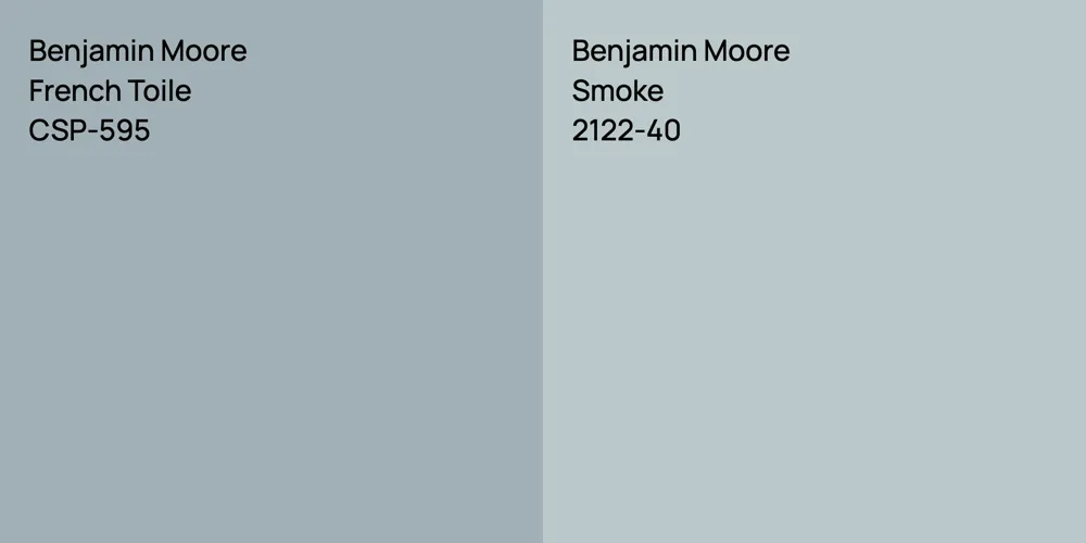 Benjamin Moore French Toile vs. Benjamin Moore Smoke