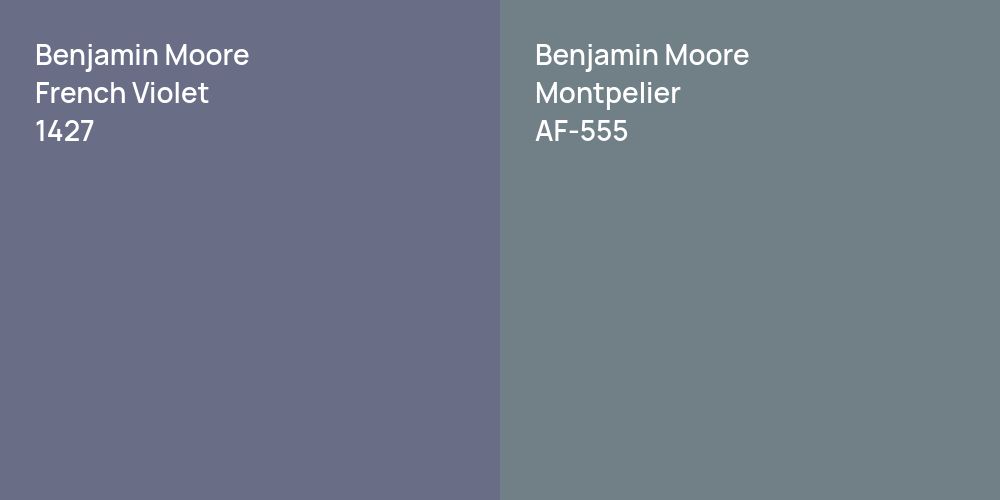 Benjamin Moore French Violet vs. Benjamin Moore Montpelier