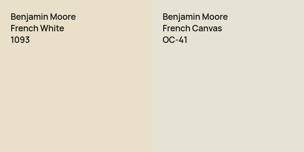 Benjamin Moore French White vs. Benjamin Moore French Canvas