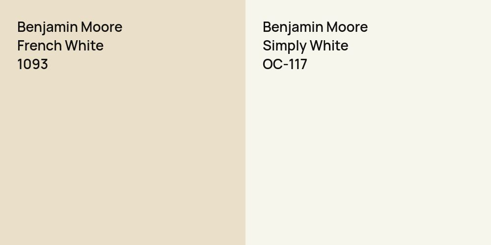 Benjamin Moore French White vs. Benjamin Moore Simply White