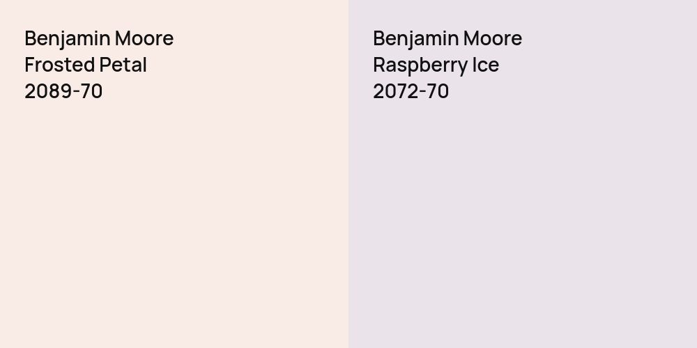 Benjamin Moore Frosted Petal vs. Benjamin Moore Raspberry Ice