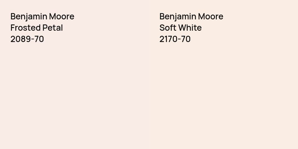 Benjamin Moore Frosted Petal vs. Benjamin Moore Soft White