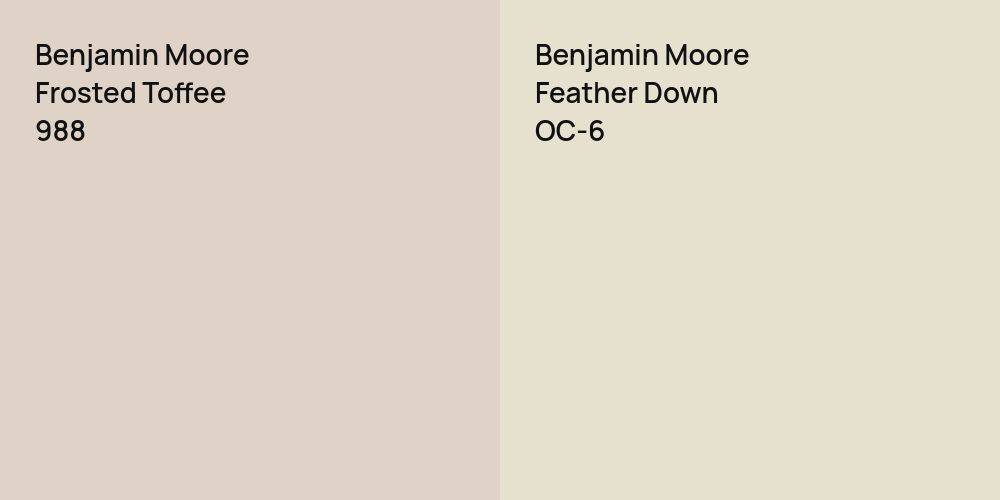 Benjamin Moore Frosted Toffee vs. Benjamin Moore Feather Down