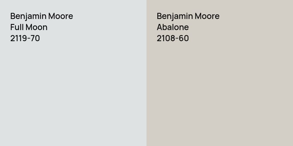 Benjamin Moore Full Moon vs. Benjamin Moore Abalone